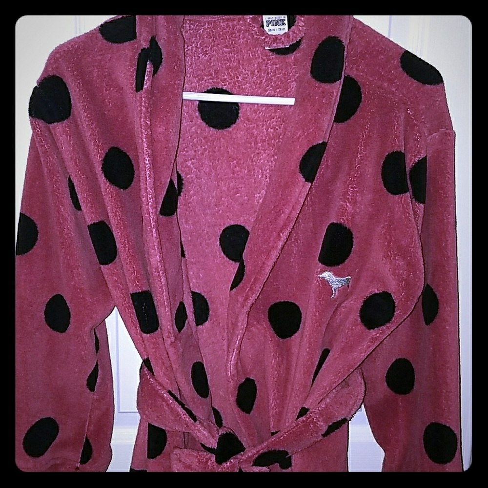 VS Pink Polka Dot robe